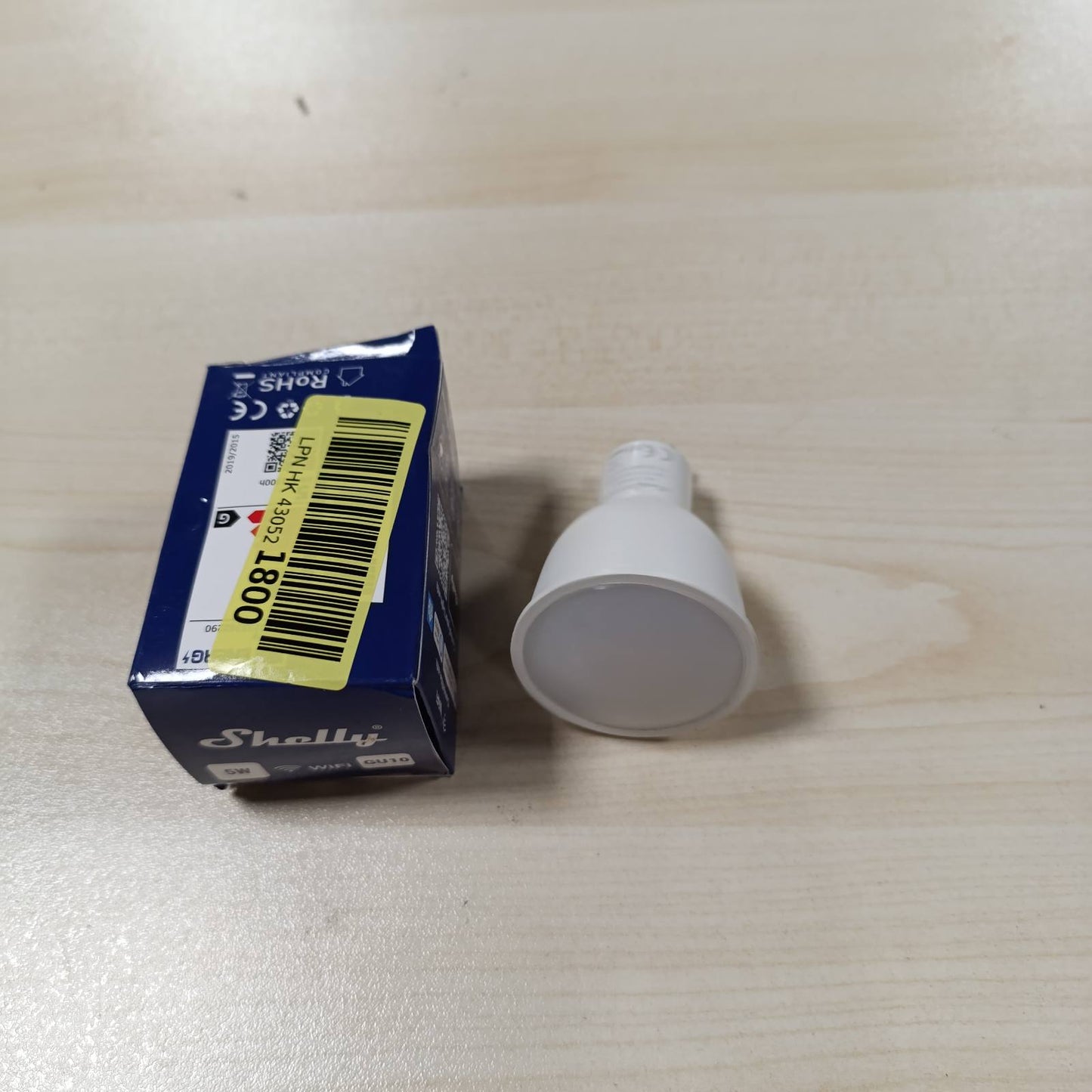 184425 - SHELLY Llambë LED Duo Smart Home GU10 me errësim, 5W, 100-240V AC, 400LM, WiFi, e pajtueshme me Alexa dhe Google Home, e bardhë e ngrohtë/e ftohtë, kontrolle përmes aplikacionit