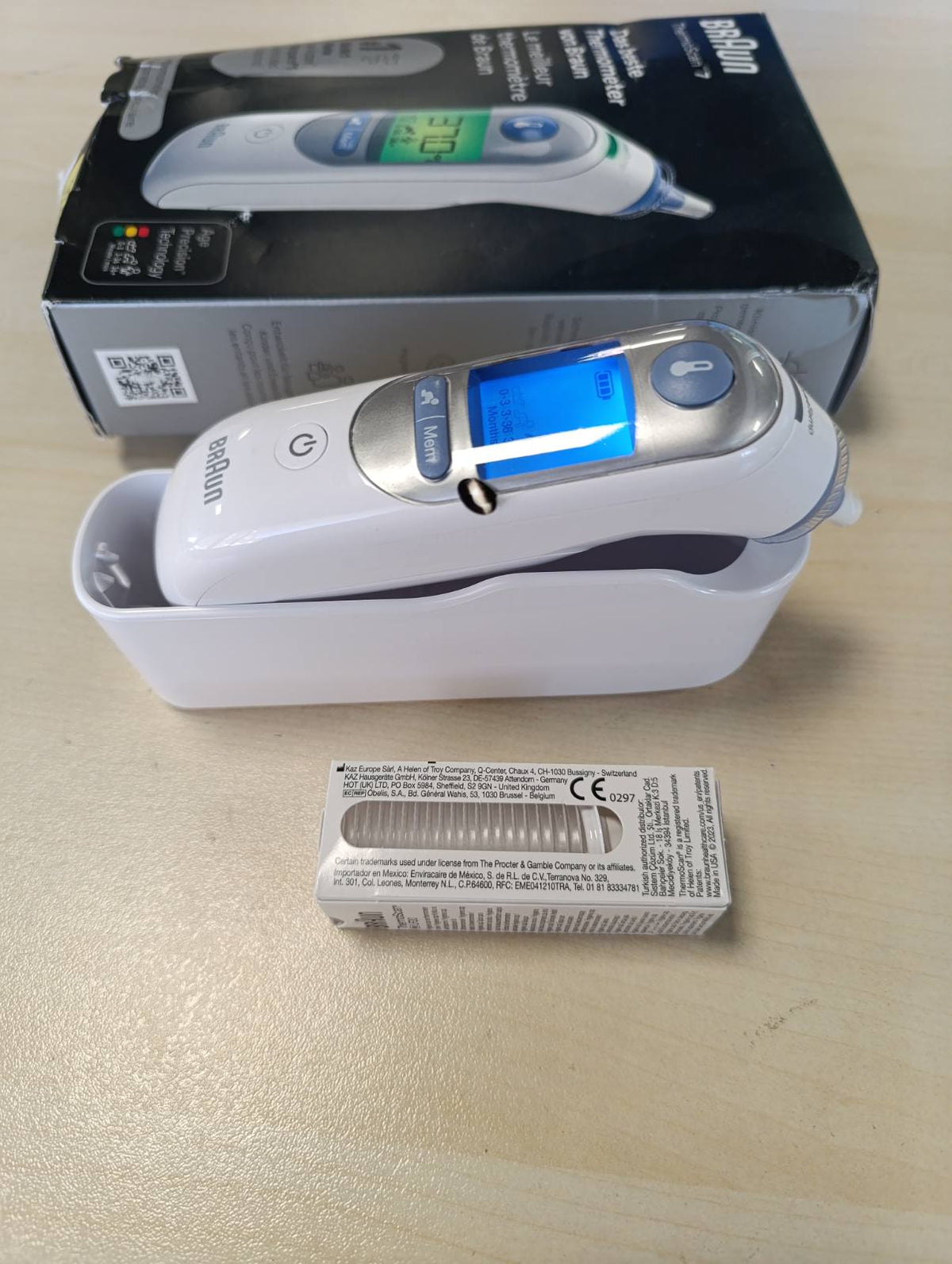 300496 - BRAUN Termometër veshi ThermoScan 7 BRAIRT6520 | Teknologjia e Precizionit Age | Ekran dixhital me kodim ngjyrash | Miqësor për foshnje dhe fëmijë të vegjël