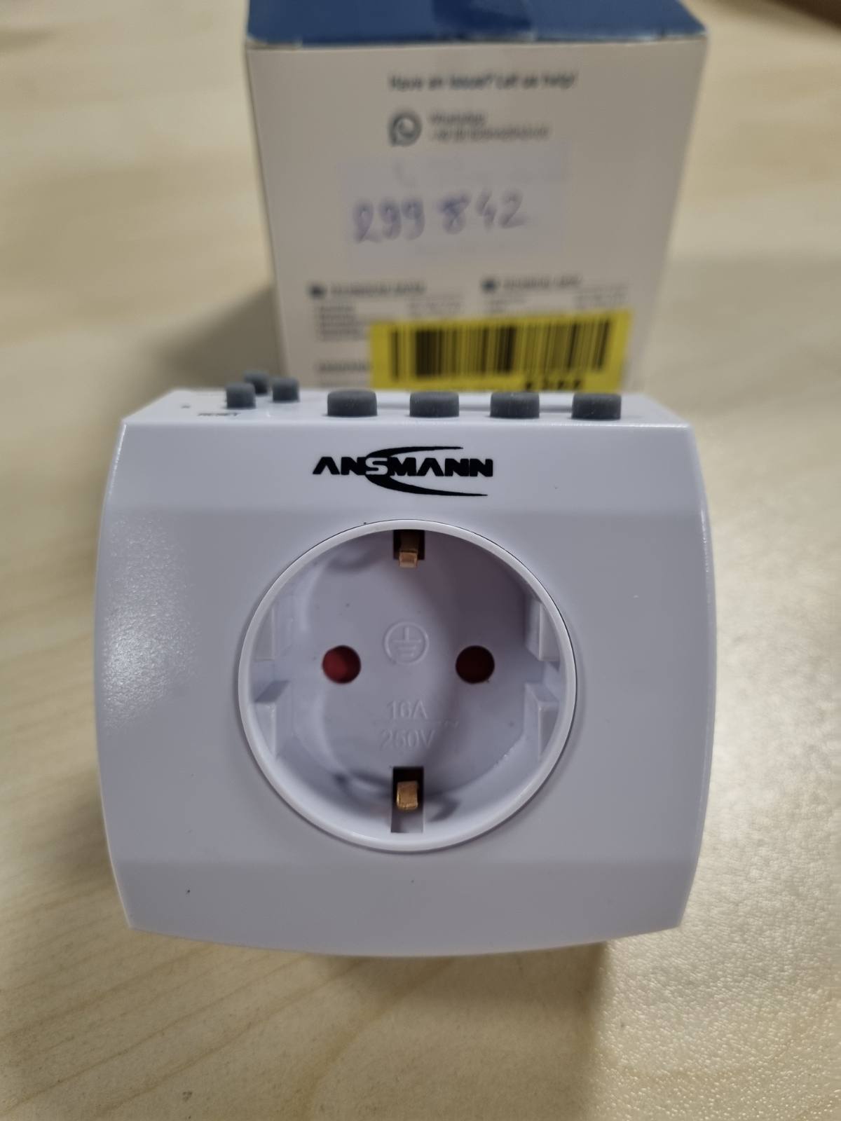 299842 - ANSMANN Ndërprerës kohëmatësi javor AES5, ekran LCD, 3680W, ndërrues kohëmatësi dixhital me 8 kohë ndërrimi, funksion i rastësishëm, ndërrues kohe verore