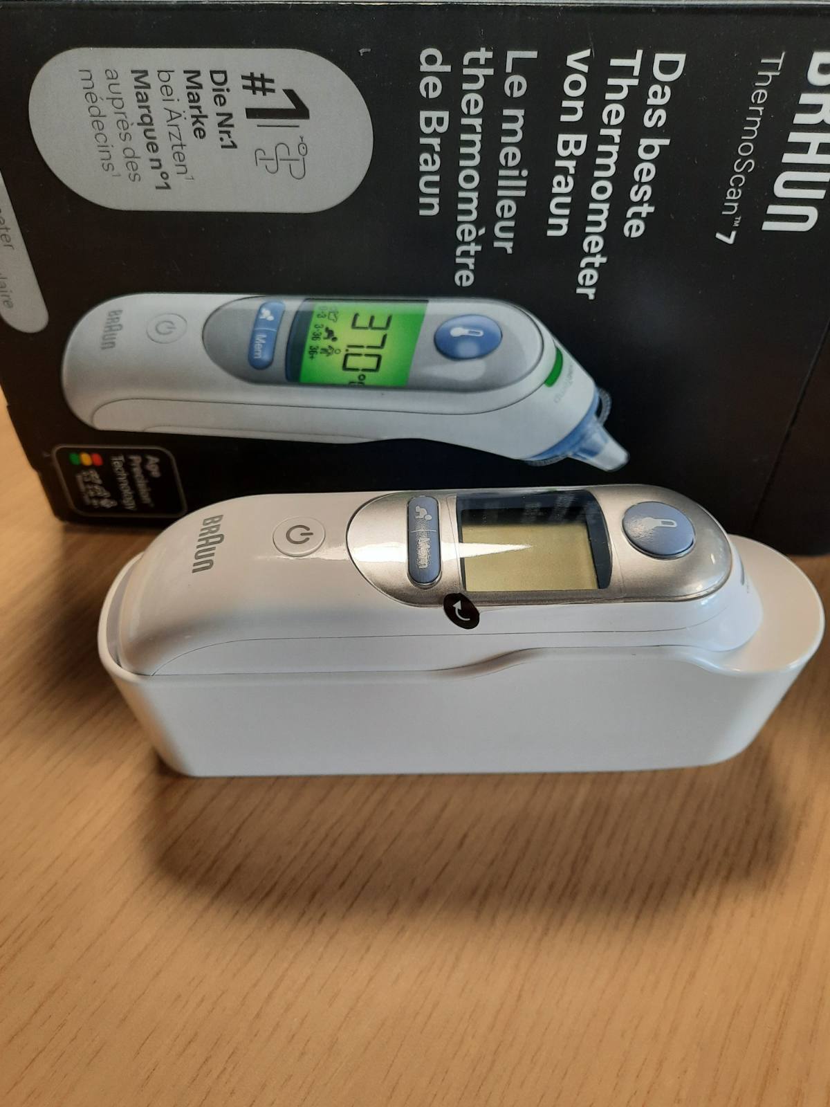 302966 - BRAUN Termometër veshi ThermoScan 7 BRAIRT6520, Teknologjia e Precizionit Age, Ekran dixhital