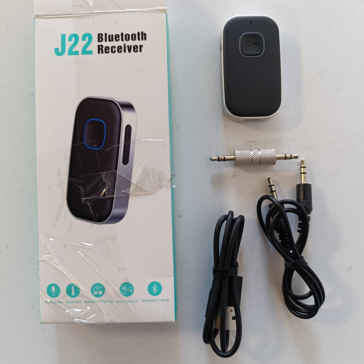 296175 - ADAPTUES PËR MAKINË GLANGEH BLUETOOTH 5.3, Adaptues Bluetooth Aux 3.5 mm, Marrës gatishmërie 16 orë për sisteme audio, Kufje, Altoparlantë