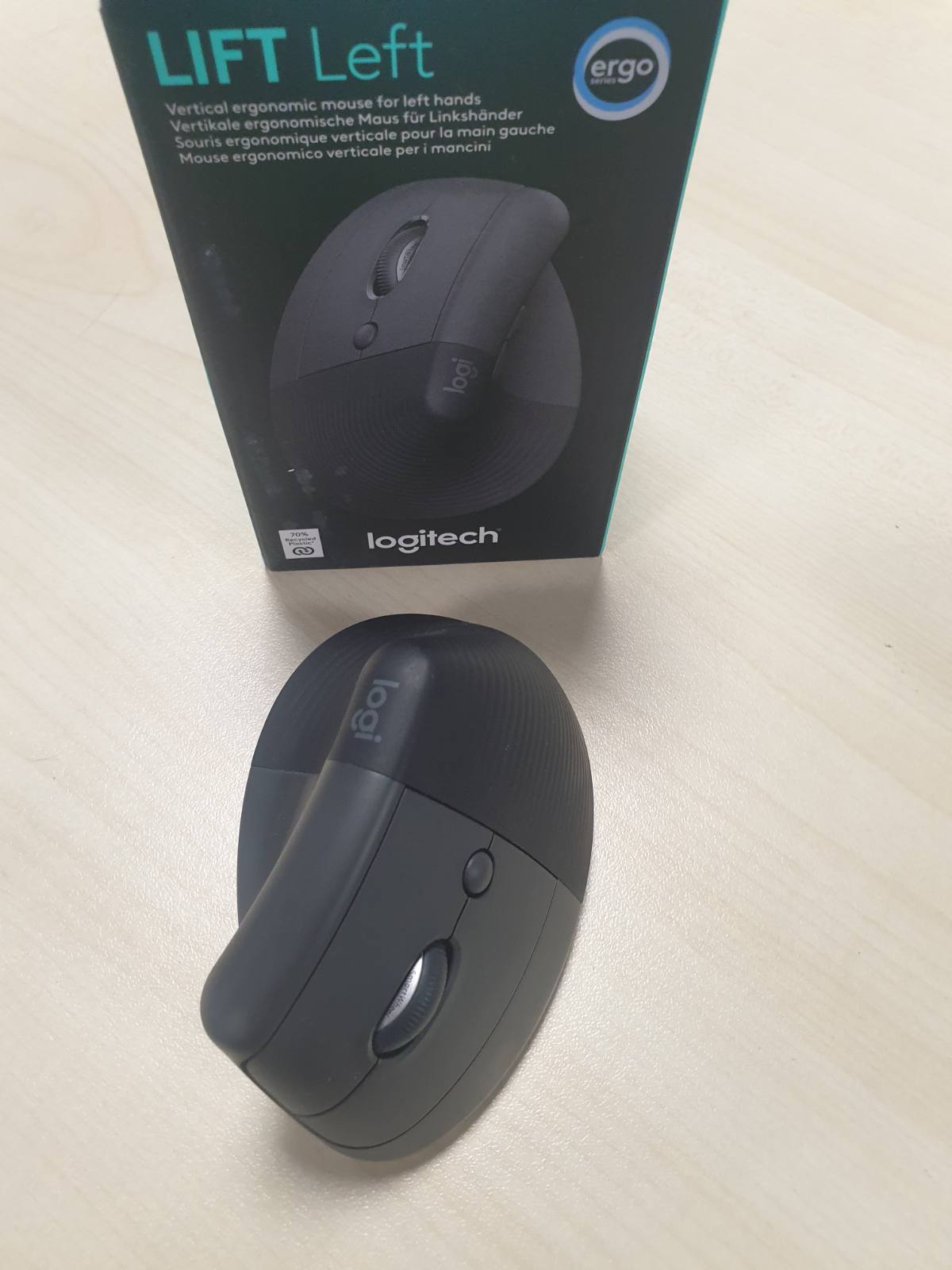 266162 - LOGITECH MAUS ERGONOMIK PA TEL, BLUETOOTH, GRI, PËR DORËN E MAJTË