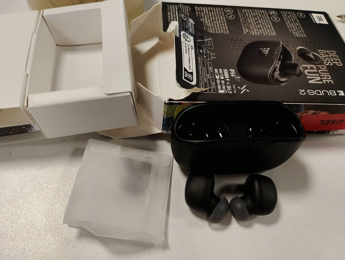 299149 - JBL WAVE BUDS 2 Kufje pa tel Bluetooth, anulim zhurme, kohë riprodhimi 40 orë, IP54, e zezë