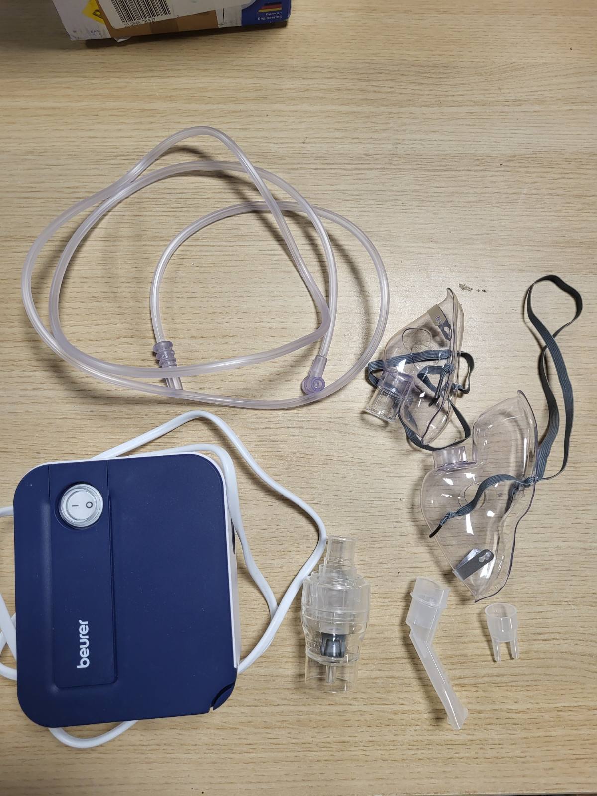 316075 - BEURER Inhalator IH 16 (pajisje inhalimi për fëmijë dhe të rritur, për ftohjet dhe sëmundjet respiratore, dizajn kompakt, blu/e bardhë)
