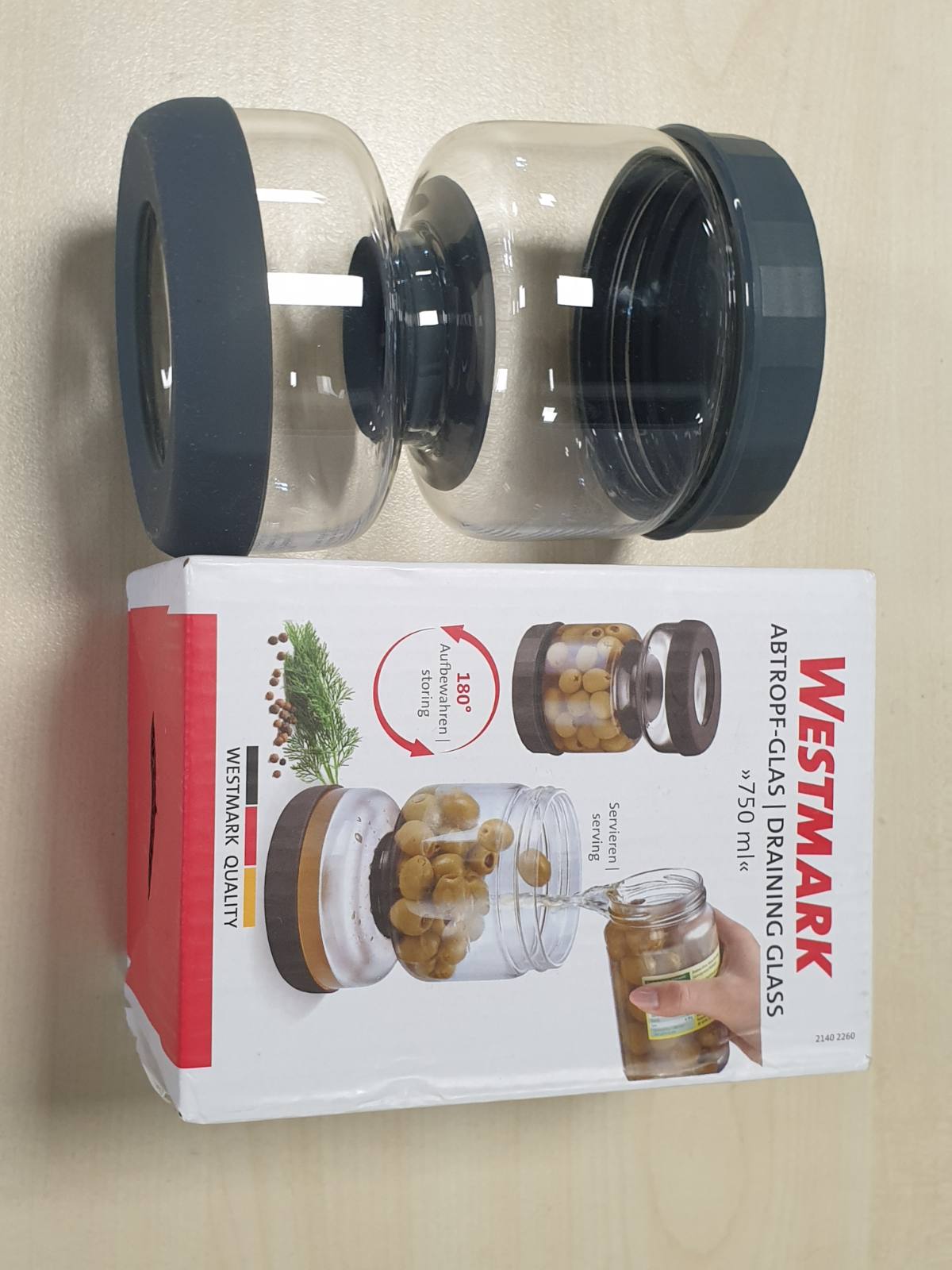 222981 - WESTMARK Kavanoz Kullues 750 ml – Multifunksional për Turshi për Kimchi dhe Kastraveca – Transparent