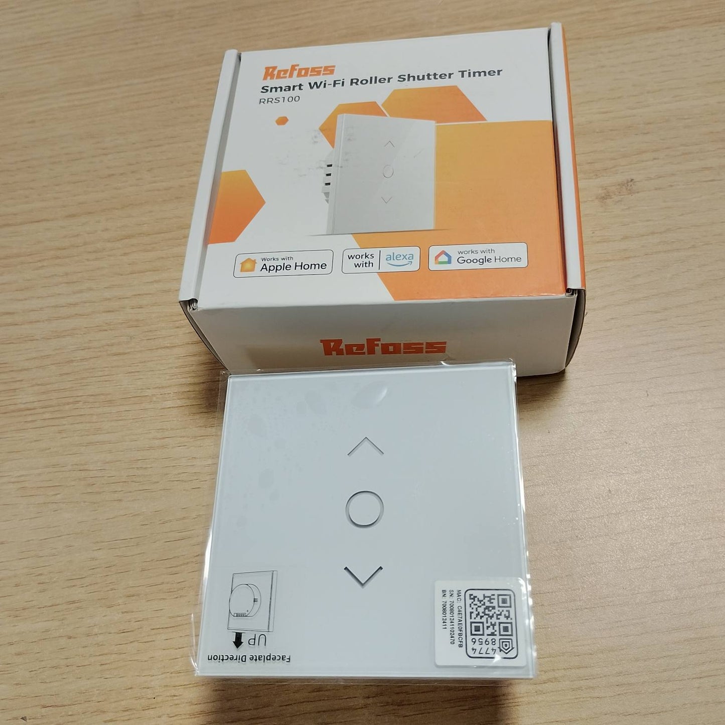 183961 - REFOSS Ndërprerësi Inteligjent Në WiFi me Apple HomeKit, Kohëmatës Rrotullues, Pajtueshëm me Siri, Alexa, Google, Ndriçim LED, 1 copë