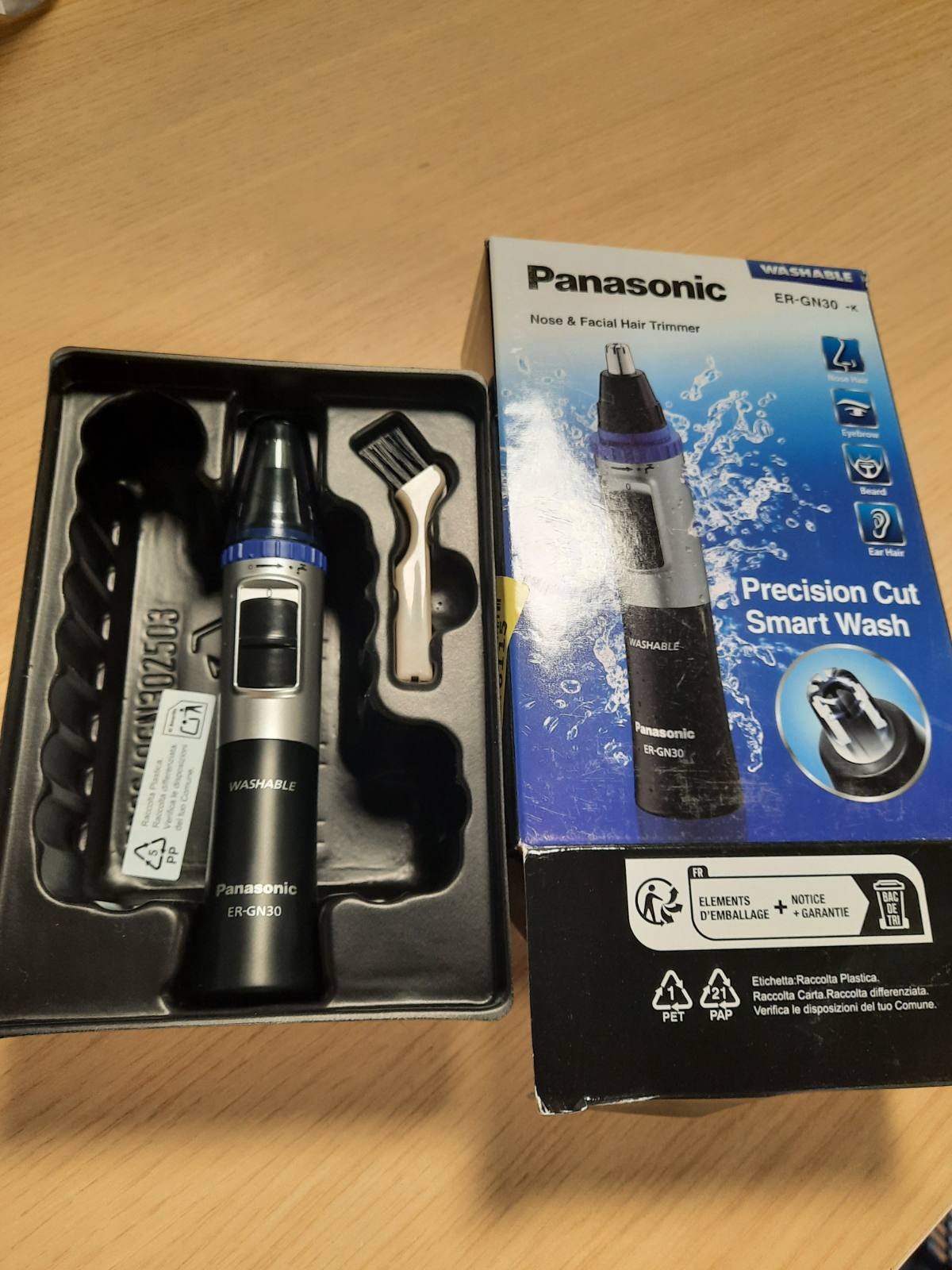 317626 - PANASONIC Prerëse flokësh ER-GN30-K503 për meshkuj, teh i dyfishtë hipoalergjik, pa tel, e zezë