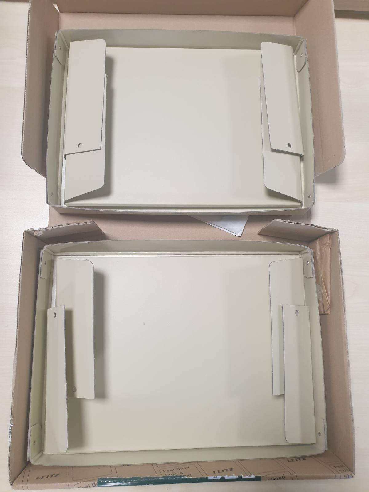 222264 - Leitz Puro Kuti ruajtjeje me kapak, mesatare, set prej 2 copësh, 17 L, e grumbullueshme, 26 x 35 x 20 cm, ngjyrë bezhë, kartoni FSC, 61490012