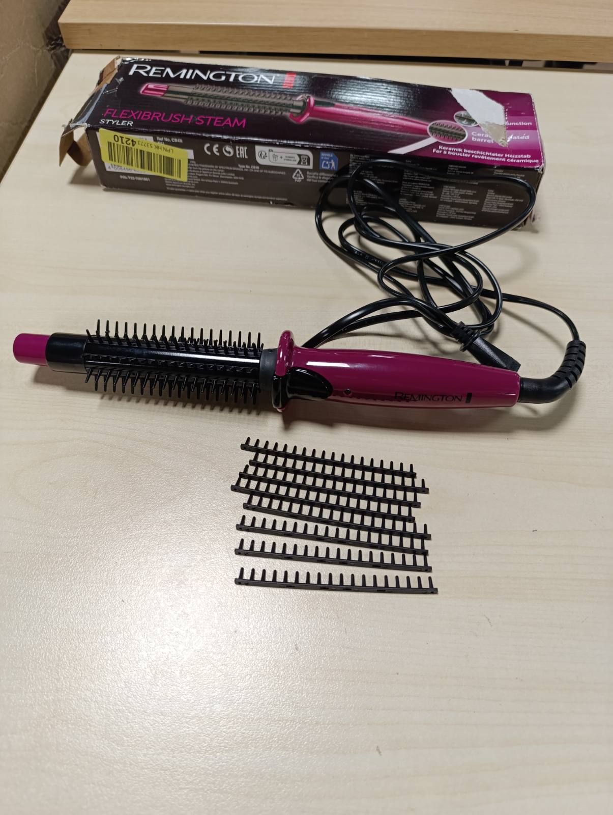 317137 - Remington Furçë me ajër të nxehtë CB4N, funksion avulli për stilim të butë, shufër ngrohëse me veshje qeramike, 2 rreshta qimesh