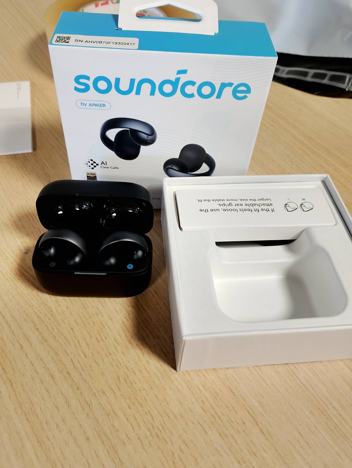267704 - ANKER Soundcore AeroClip - Kufje me vesh të hapur Bluetooth - 4 mikrofonë me inteligjencë artificiale - Altoparlantë 12 mm - Audio me rezolucion të lartë - Dizajn me unazë të hapur