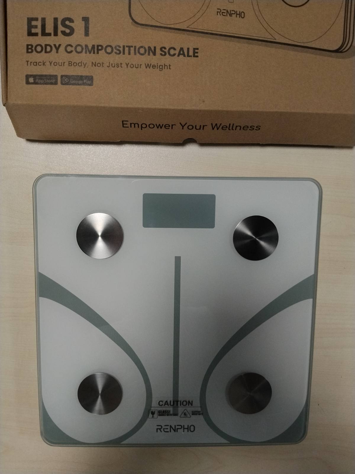 303288 - RENPHO Peshore Personale, Peshore e Dhjamit Trupor Bluetooth me Aplikacion, e Bardhë