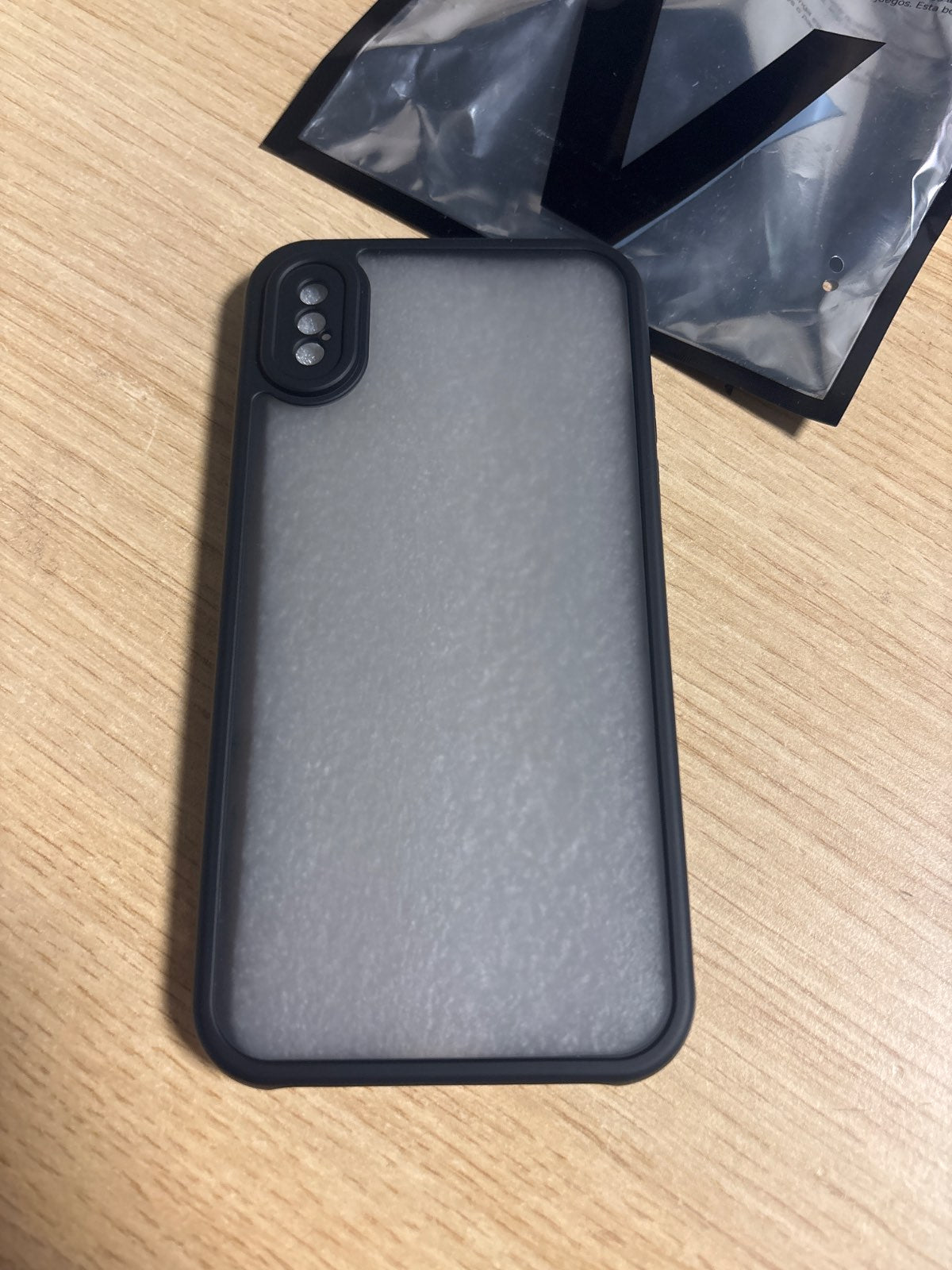 274579 - IVOLER Mbrojtëse për iPhone XS dhe iPhone X 5.8 inç, Mbrojtje e plotë e kamerës, e zezë
