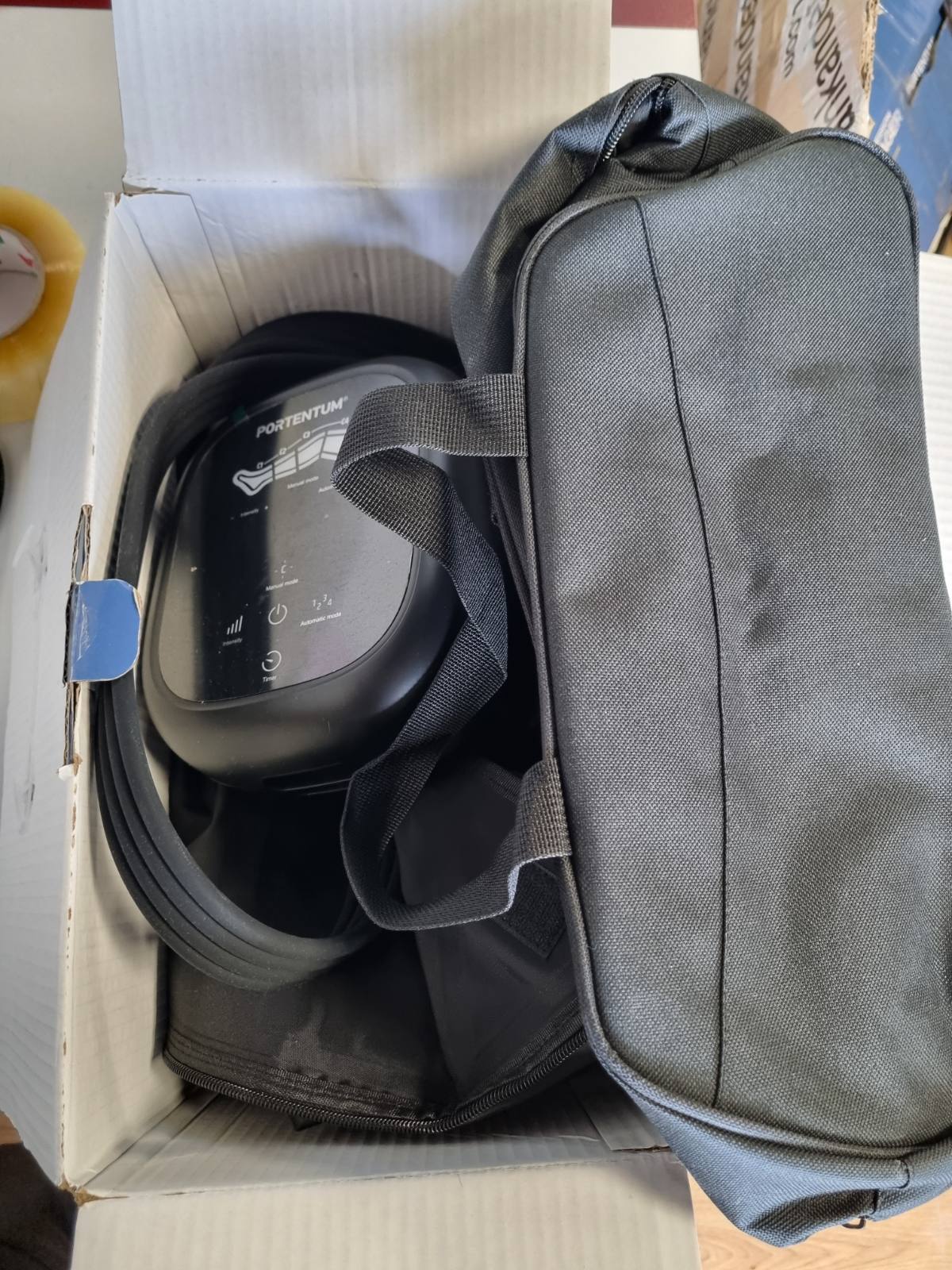 301569 - PORTENTUM Pajisje për Kullimin Limfatik - Masazhues Këmbësh me Bateri të Rikarikueshme, 8 Mënyra, 3 Intensitete, Telekomandë me Ekran LCD, USB-C