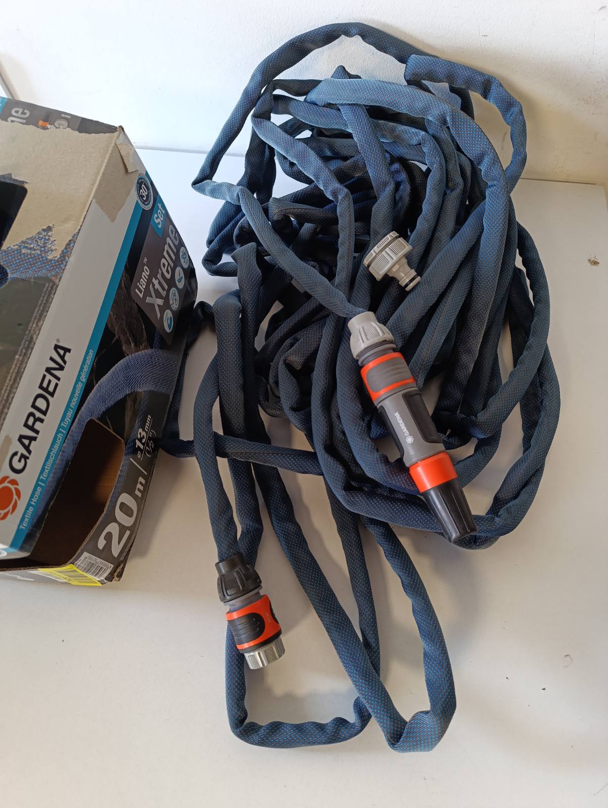 288531 - GARDENA Liano Xtreme 1/2 inç, Set 20 m, Tub kopshti i bërë nga pëlhurë tekstili, me tub të brendshëm PVC, rezistent ndaj motit (18470-20)