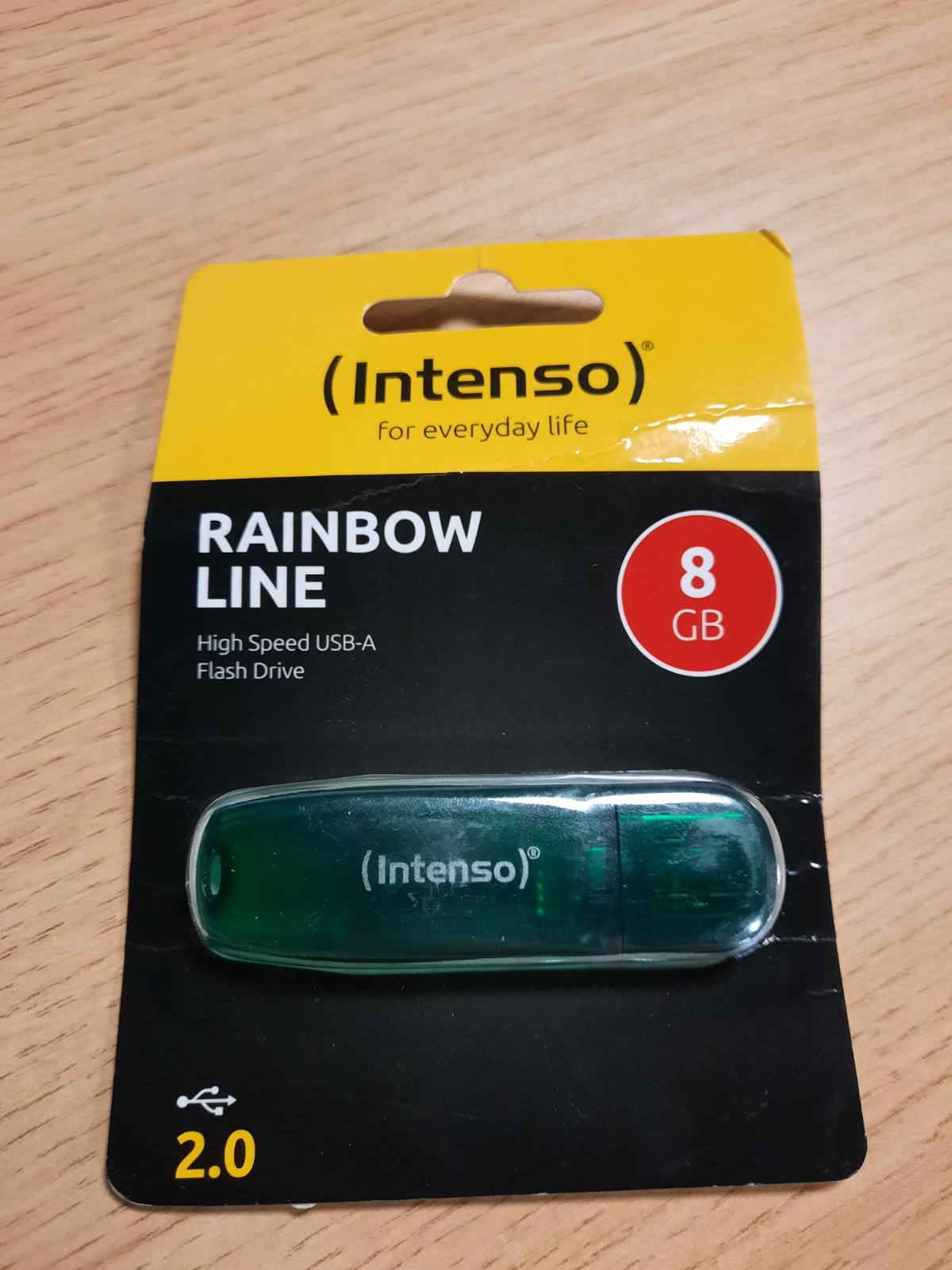 309381 - INTENSE RAINBOW Clé USB Drive 2.0 8 GB Vert