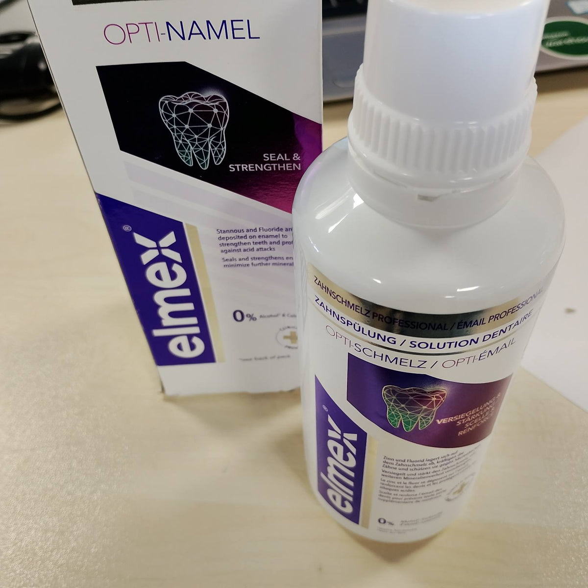 306922 - ELMEX Shpëlarës goje Professional Opti-Enamel, 400 ml, pa alkool, pastrim mjekësor