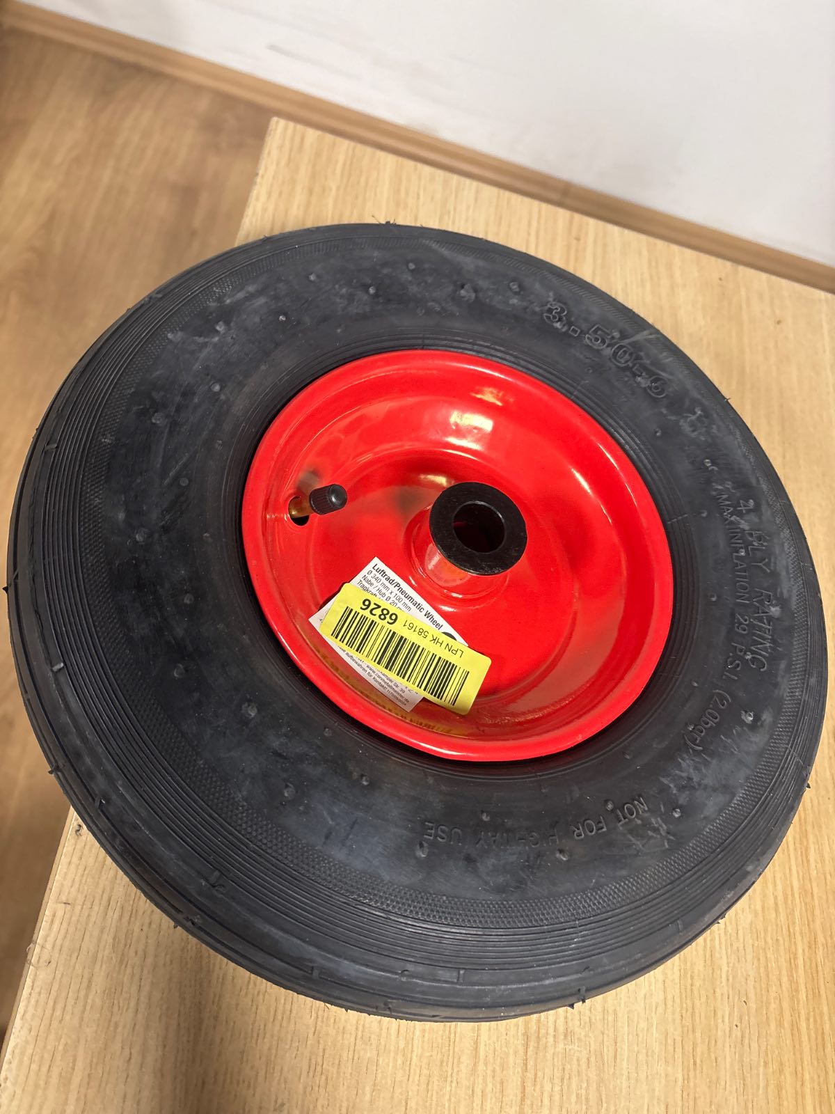 313741 - Metafranc Gomë pneumatike Ø 340 mm - rrotë çeliku - lloji 3.50 - 6 - kapacitet ngarkese 180 kg - me kushinetë të thjeshtë