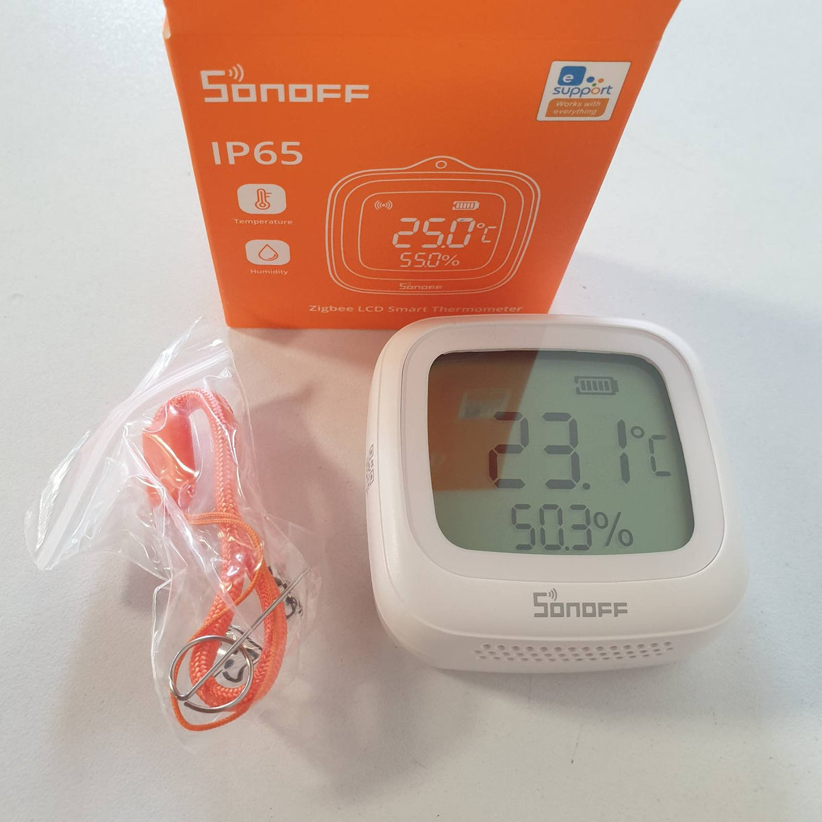 314038 - SONOFF SNZB-02WD IP65 Sensor inteligjent i temperaturës dhe lagështisë Zigbee LCD, i papërshkueshëm nga uji për serë/banjo, Monitorim aplikacioni me grafikë