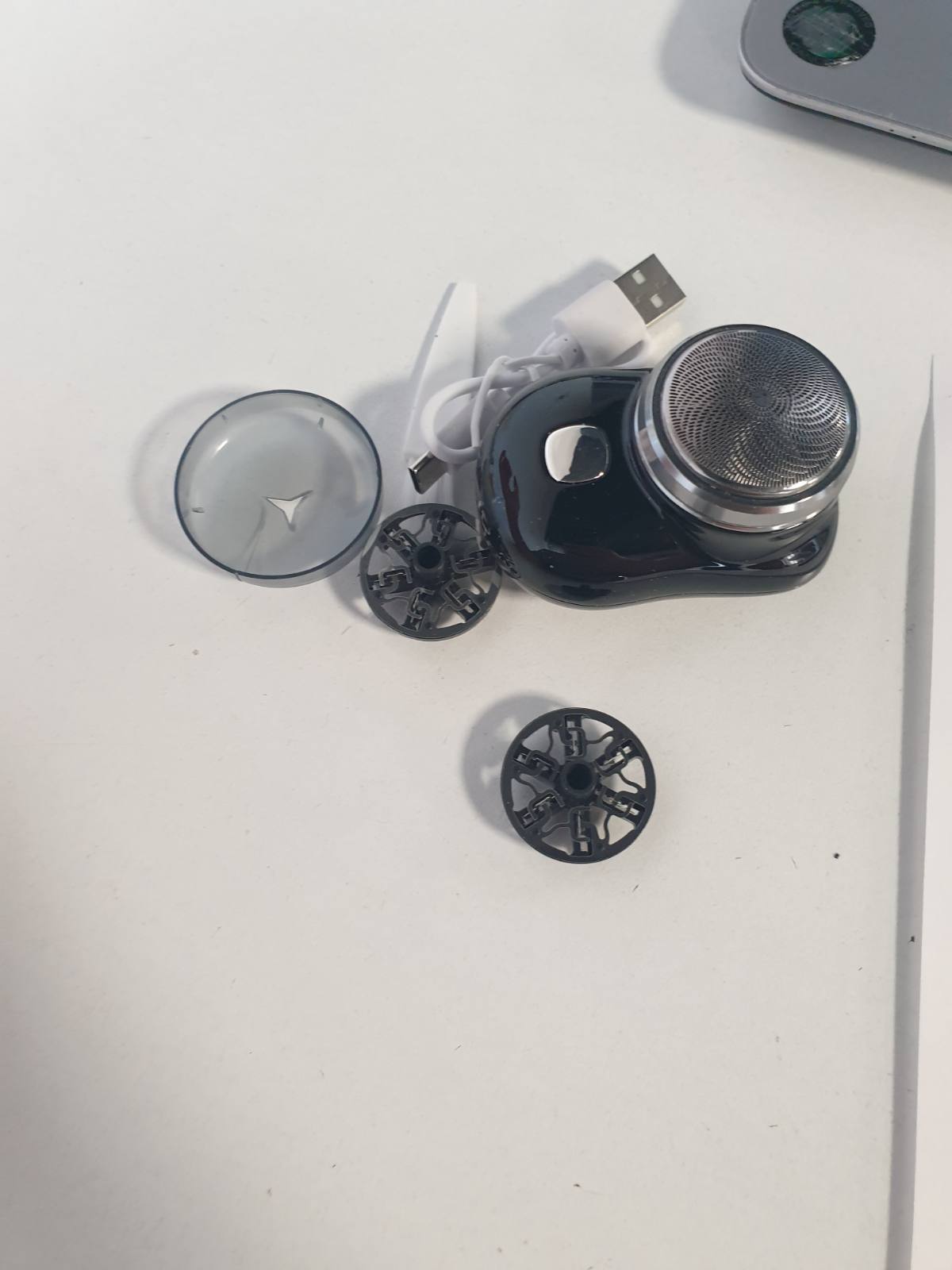 318143 - FRUNIMALL Mini Rroje USB, Rroje Elektrike Portative për Burra, Rroje e Rikarikueshme USB për Lagështi dhe Tharje, E Zezë