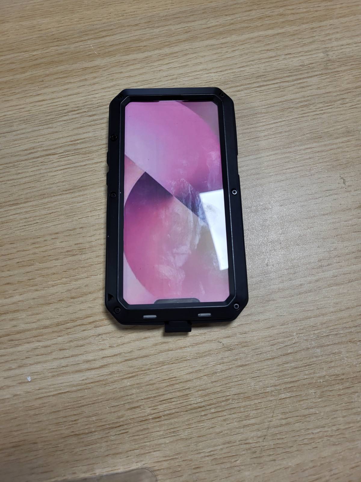 273646 - Mbrojtëse LANHIEM për iPhone 13 (6.1"), Mbrojtëse 360 gradë, e zezë, rezistente ndaj goditjeve dhe pluhurit, me mbrojtës të integruar të ekranit