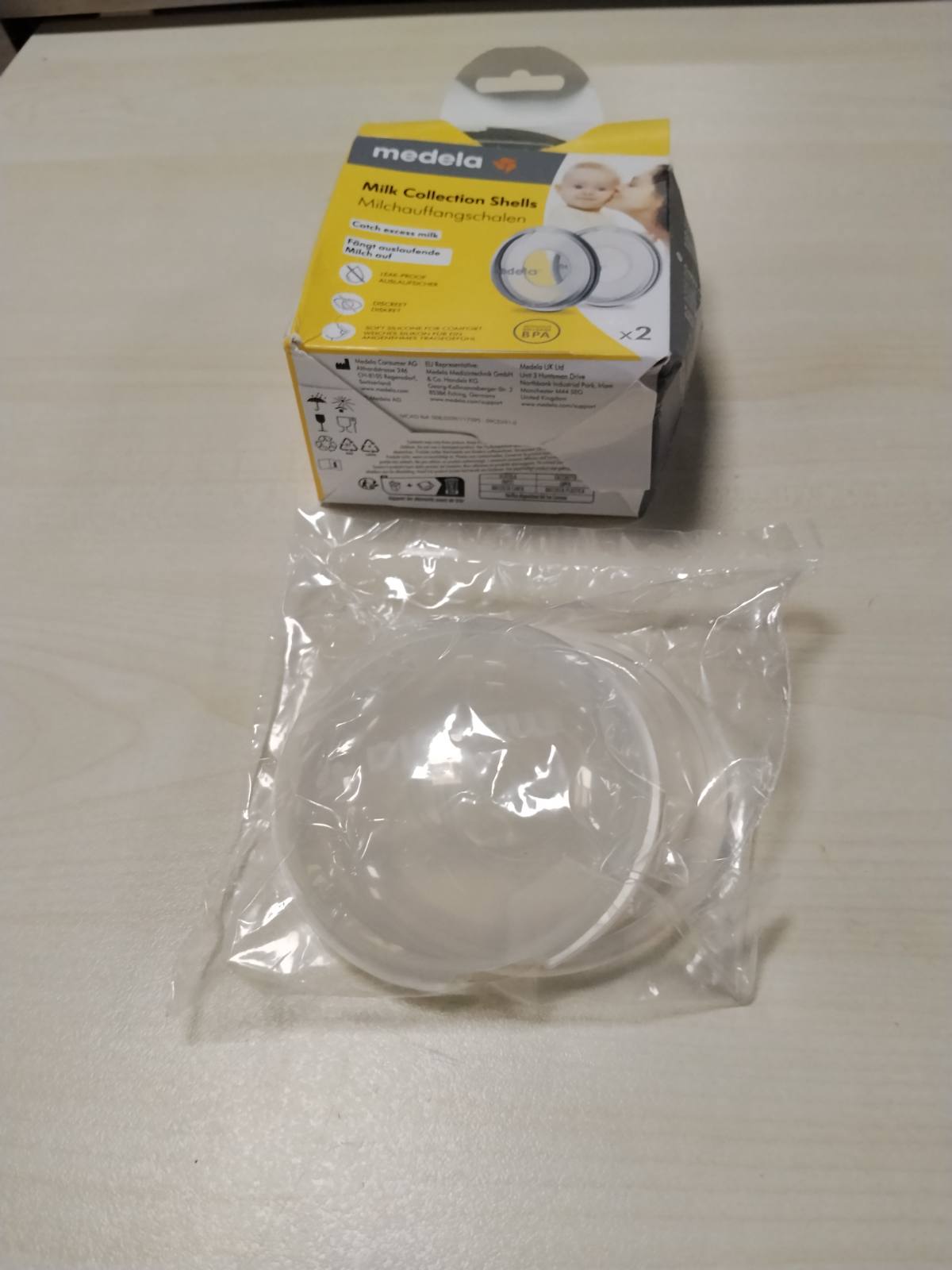 297489 - MEDELA Tabaka për Mbledhjen e Qumështit prej Silikoni, Pa BPA, Dizajn i butë dhe fleksibël, Pako me 2 copë