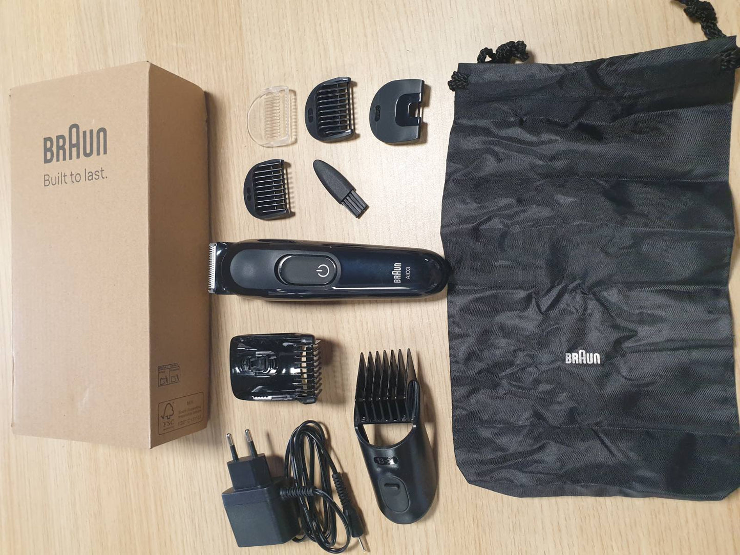 316159 - BRAUN Makinë prerëse Multigroom All-in-One Seria 3 AIO3545, e zezë, 8-në-1, 14 gjatësi, bateri 50 minuta