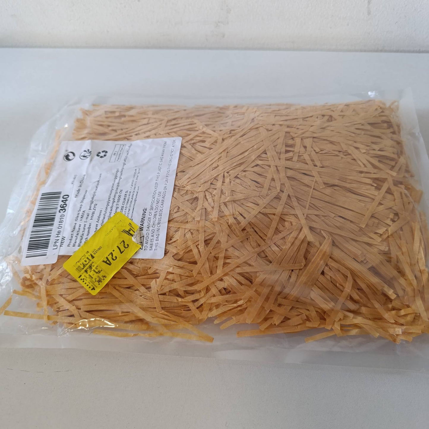 318932 - MBUSHJE DHURATE PREJ RAFIE 200g, Mbushje Dhurate prej Letre të Grirë për Mbushje Dhurate për Festa dhe Paketim Dhurate për Dekorime Kutie Dhurate (Kaki)
