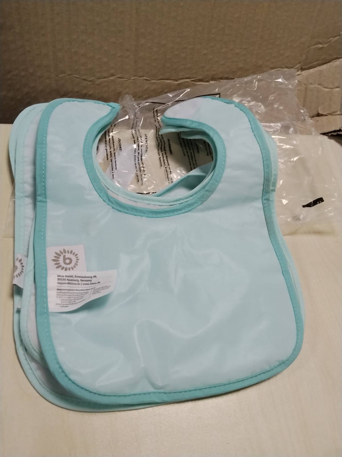 319072 - BIECO - Set me 5 mbulesa për të porsalindur, ngjyrë blu, mbulesa të papërshkueshme nga uji, pambuku për foshnje