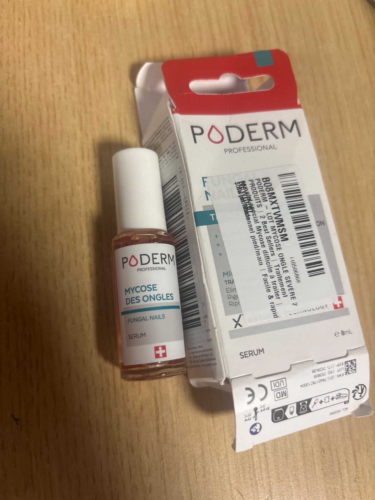 316962 - PODERM Trajtim 2-në-1 për kërpudhat e thonjve, me bimë antifungale dhe restauruese, kujdes profesional për këmbët/duart, i shpejtë dhe i lehtë, prodhuar në Zvicër