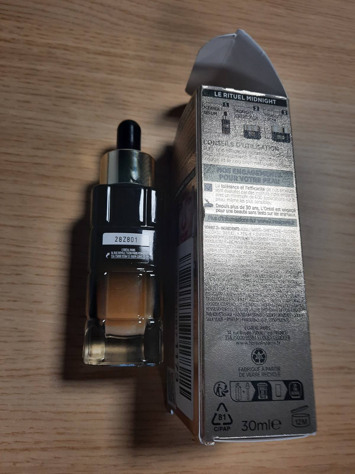 318179 - L'ORÉAL PARIS Serum për Ripërtëritje Qelizore Midnight Age Perfect 30 ml, Trajtim për Fytyrën kundër Rrudhave, Me Kompleks Mbrojtës Antioksidant