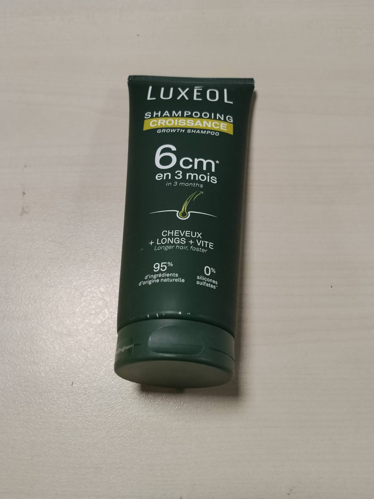 318039 - LUXÉOL Shampo për Rritje, 200 ml, Rritje 6 cm në 3 Muaj, Flokë më të Gjatë dhe më të Shpejtë, E Provuar Klinikisht, Vaj Ricini, Amla dhe Xhensen