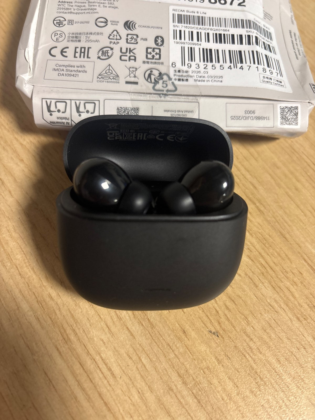 273592 - XIAOMI REDMI Kufje Bluetooth Buds 8 Lite True Wireless, Anulim Aktiv i Zhurmës 42dB, Altoparlant 12.4 mm, Jetëgjatësi Baterie deri në 36 orë, Bluetooth 5.4, E Zezë