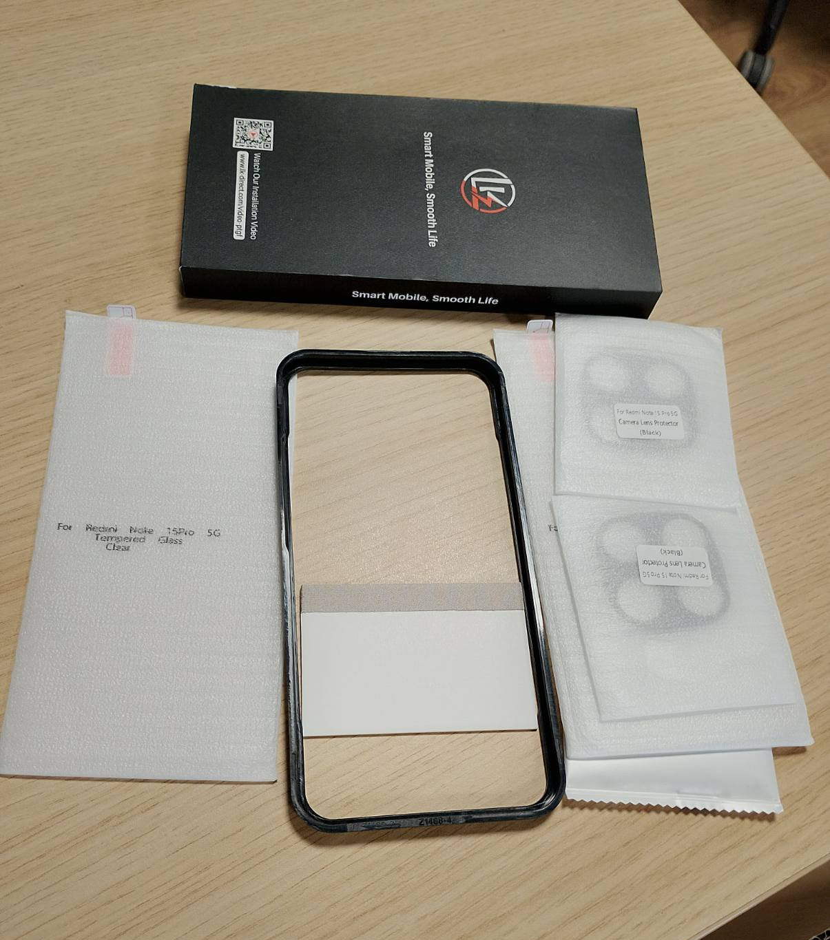 269440 - LK Mbrojtës ekrani për Xiaomi Redmi Note 15 Pro 5G, 2 copë mbrojtës qelqi të temperuar, 2 copë mbrojtës kamerash, film HD i qartë me zhbllokim me gjurmë gishtash