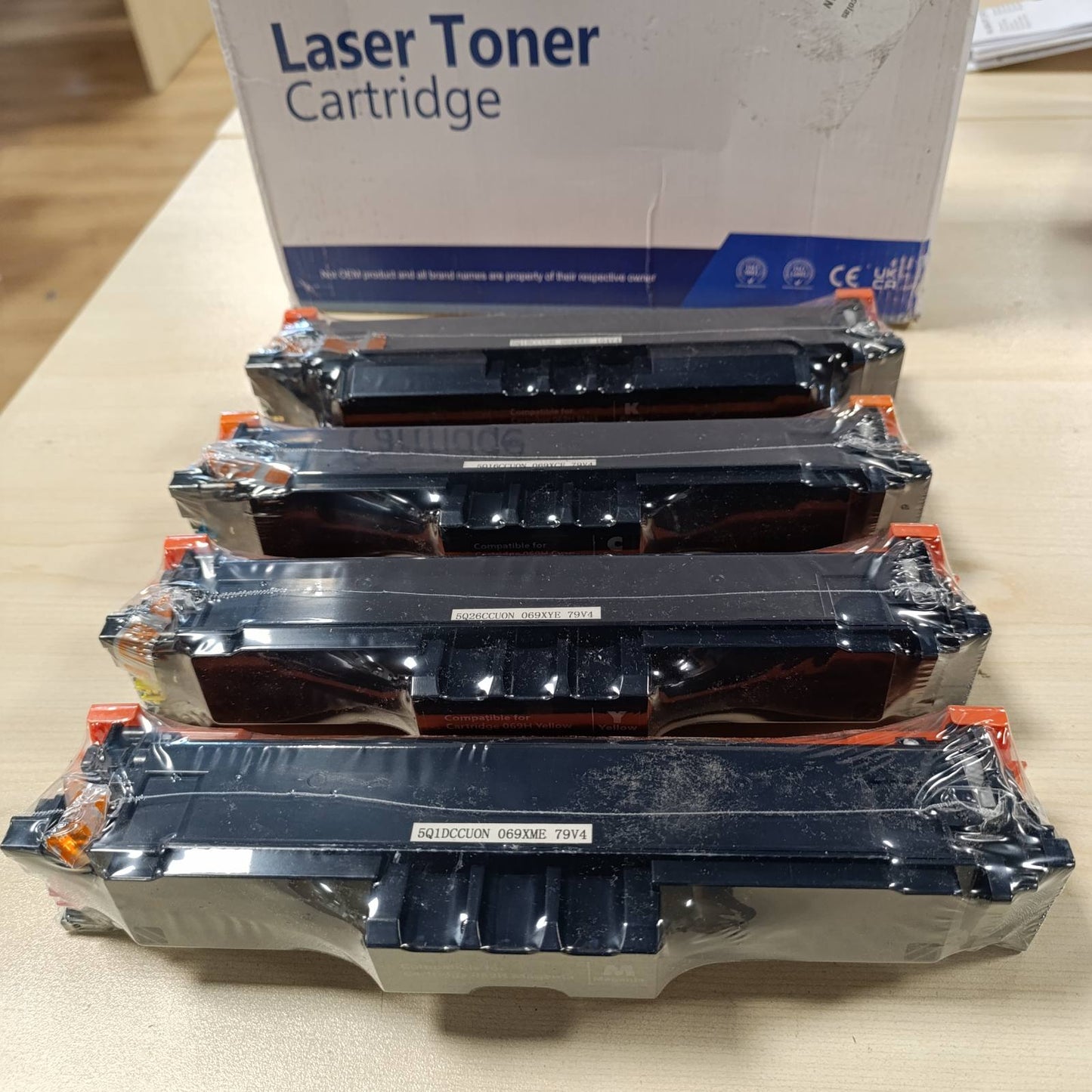 276184 - 069H 069 MF752cdw I pajtueshëm me Canon 069H 069 Toner i-Sensys MF752Cdw LBP673Cdw MF753Cdw LBP674Cx LBP674Cdw MF751Cdw MF754Cdw MF755Cdw MF756Cx CRG-069H E zezë, cian i errët, magenta, e verdhë, pako prej 4 printerash