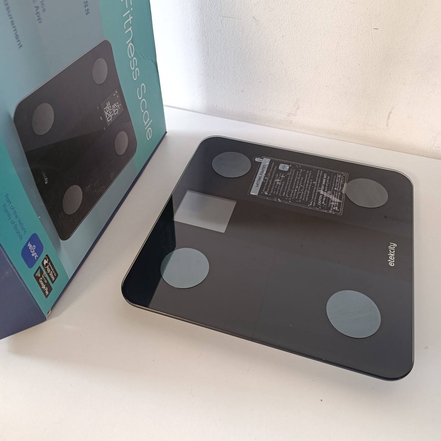 316266 - ETEKCITY Peshore Personale, 180kg/0.05kg, Bluetooth, Ekran XL, Matëse e Dhjamit të Trupit, BMI, Masën Muskulore