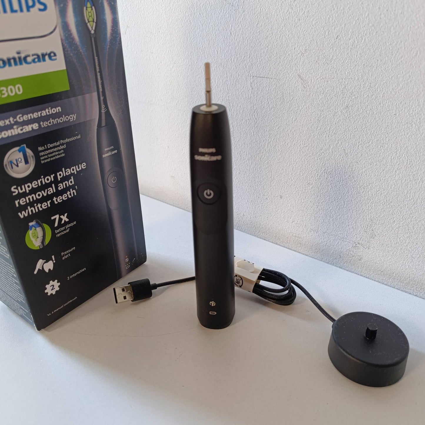 315558 - PHILIPS Sonicare 5300 HX7101/01, Furçë dhëmbësh Sonic, 2 nivele intensiteti, e zezë