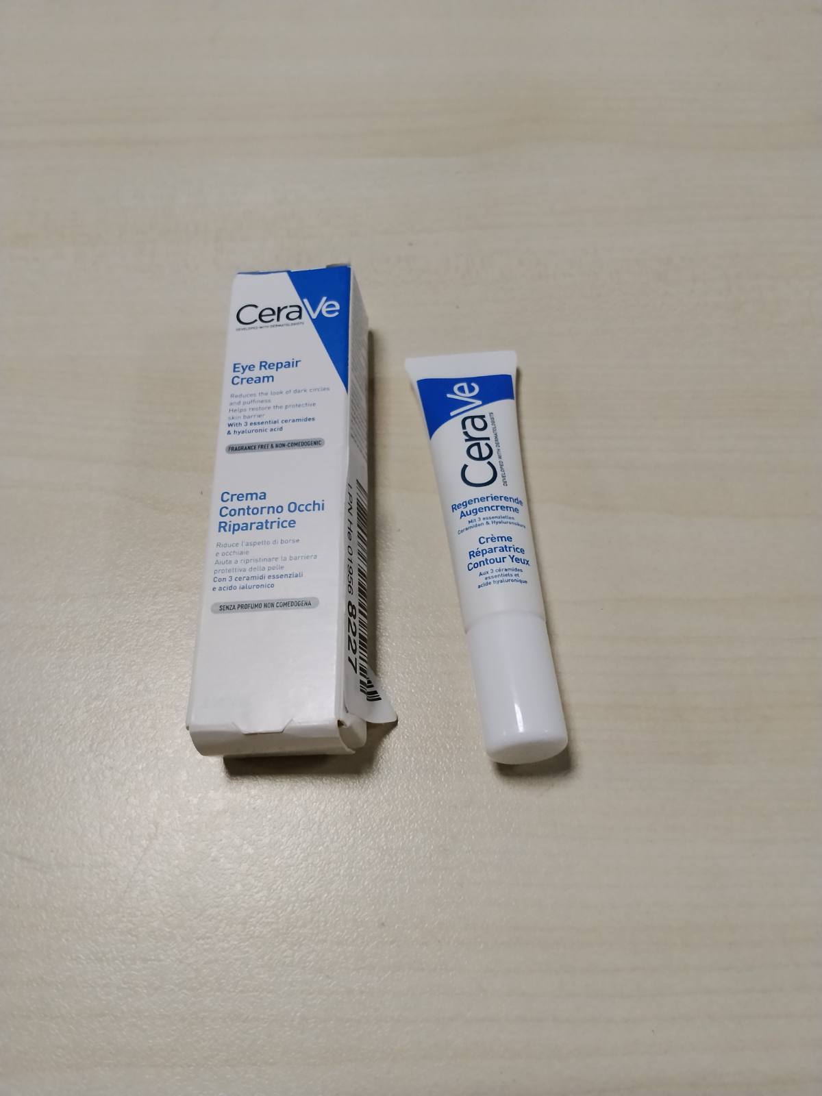 318166 - CERAVE Krem për sytë Riparues, 14 ml, për të gjitha llojet e lëkurës, zvogëlon qarqet e errëta dhe ënjtjen, i pasuruar me acid hialuronik dhe niacinamide