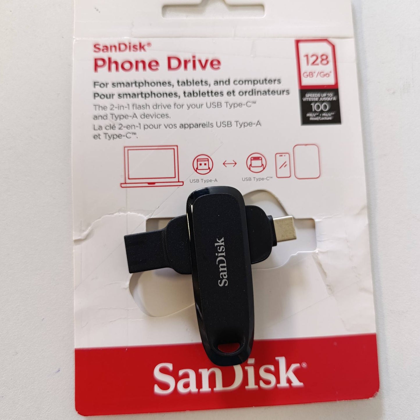 273328 - SanDisk Memorje USB SDDDC6-128G-G46, 128GB, USB Tipi-C 3.2 Gjenerata 1 (3.1 Gjenerata 1), e Zezë