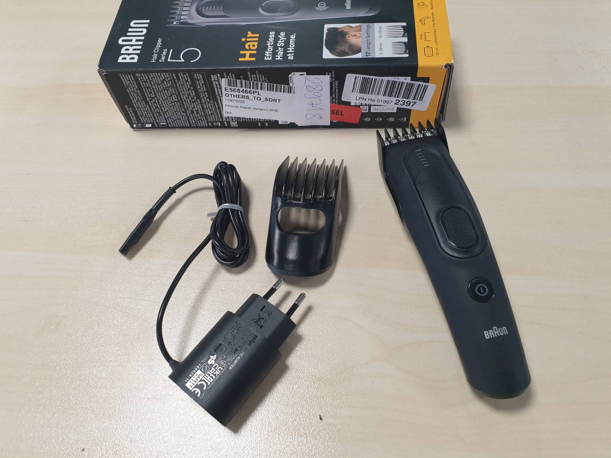 289718 - BRAUN Makinë prerëse elektrike për flokë për meshkuj, Seria 5 HC5530, e zezë