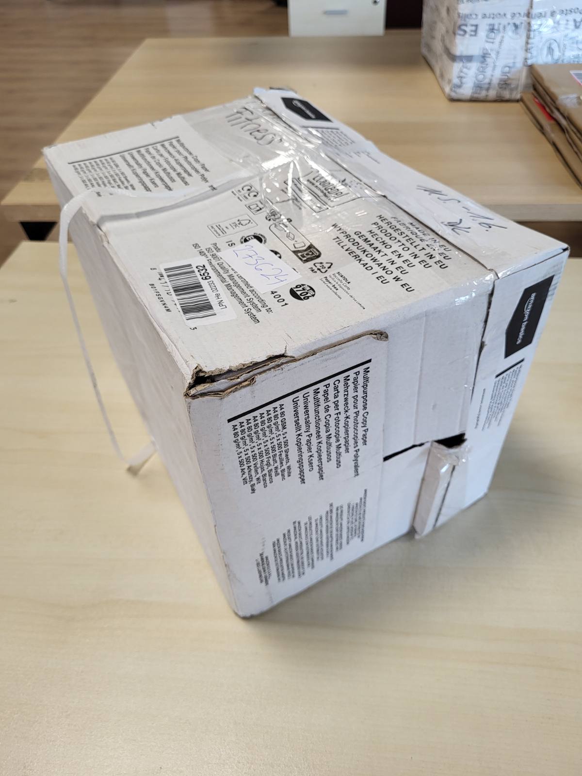 273624 - AMAZON BASICS Letër printeri, DIN A4, 80 g/m², 2500 fletë, 5 pako me 500, e bardhë