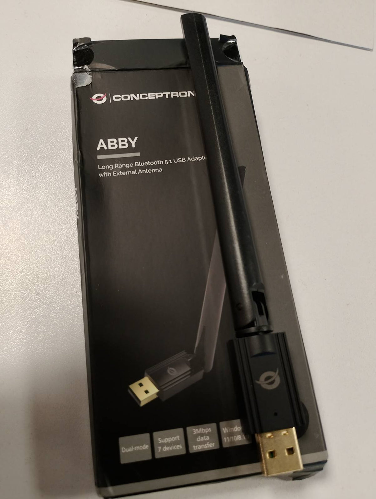 299581 - CONCEPTRONIC Adaptor USB Bluetooth 5.1 ABBY07B, me rreze të gjatë veprimi, antenë e jashtme