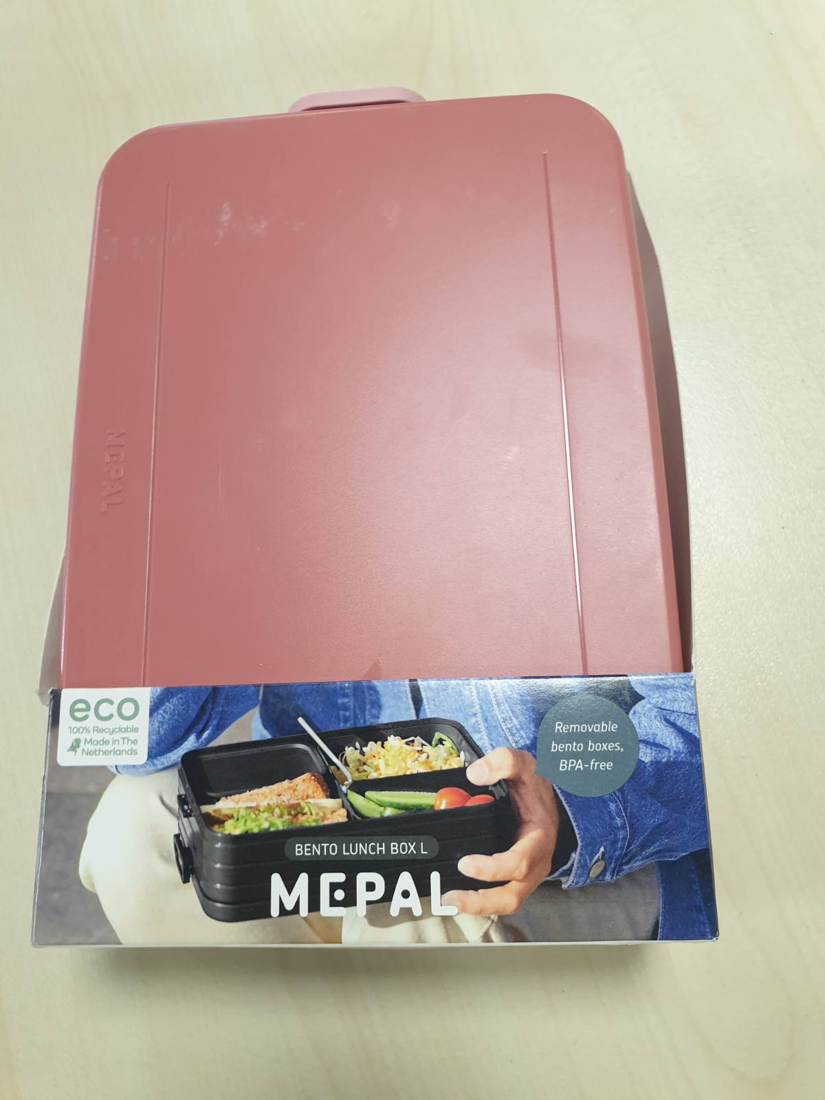 185790 - MEPAL - Kutia e Madhe e Drekes Bento 'Take A Break' - Kutia per Përgatitjen e Vakteve, Sanduiçeve, Ushqimeve të Vogla dhe Mbetjeve - Kutia e Ushqimit Me Ndarje - 1500 ml - Ngjyrë Vivid Mauve