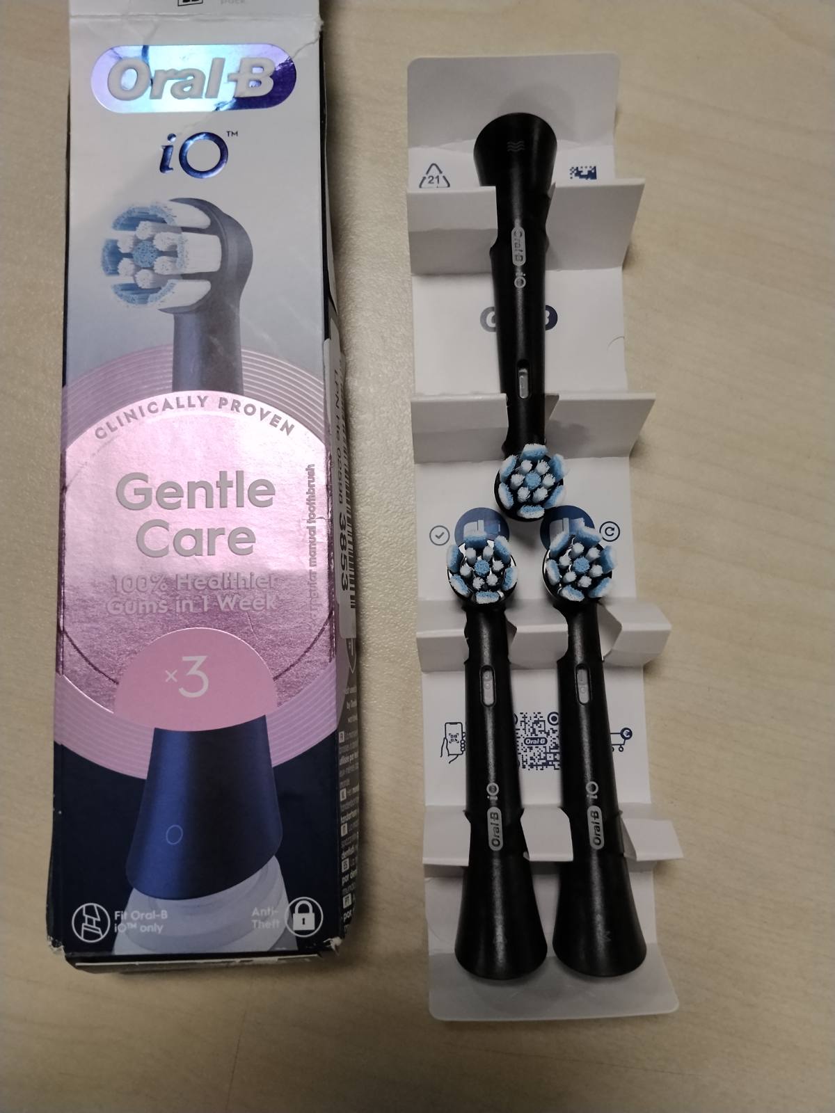 316347 - ORAL-B Koka furçe dhëmbësh iO Gentle Care, 3 copë, Koka të rrumbullakëta, Fije të pjerrëta për heqjen e pllakës, e butë për mishrat e ndjeshëm