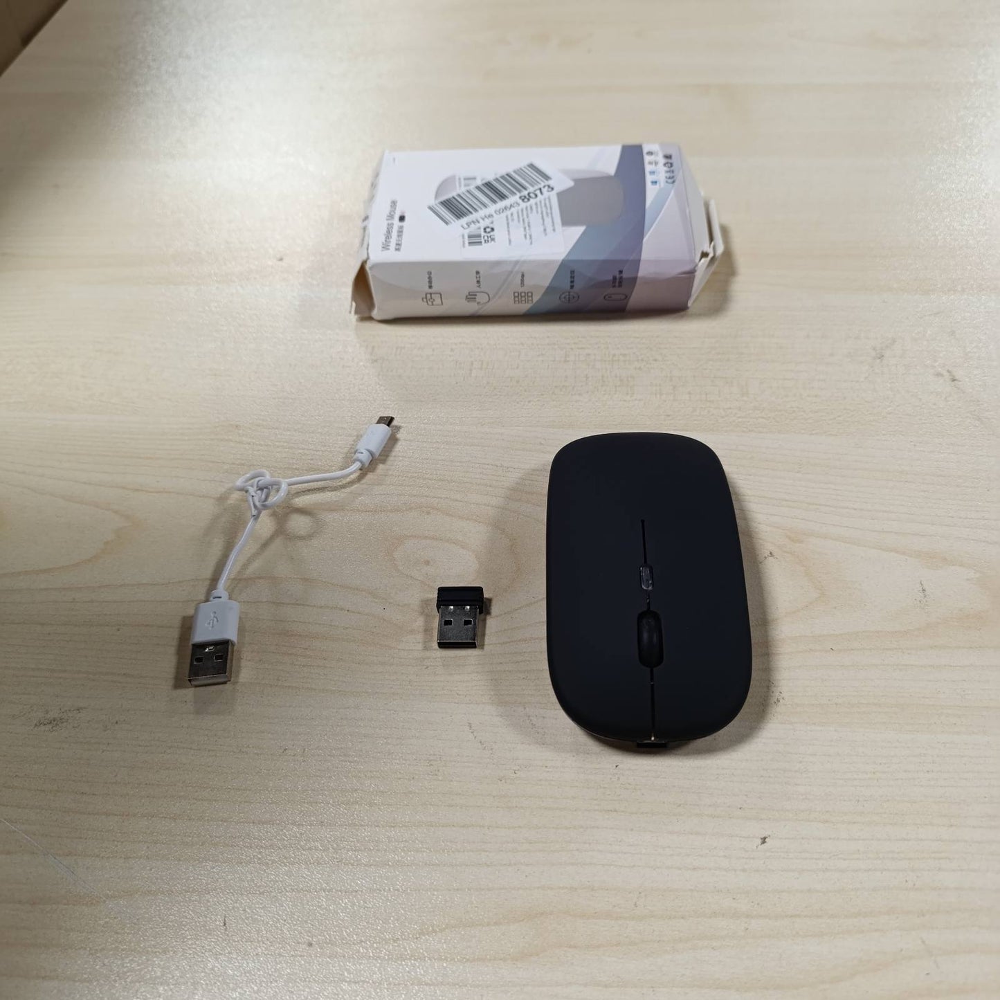277186 - JINPOJUN Maus pa tel i rikarikueshëm, ndriçim prapa me 7 ngjyra, Bluetooth + 2.4G, maus lojërash për laptop, PC, Chromebook
