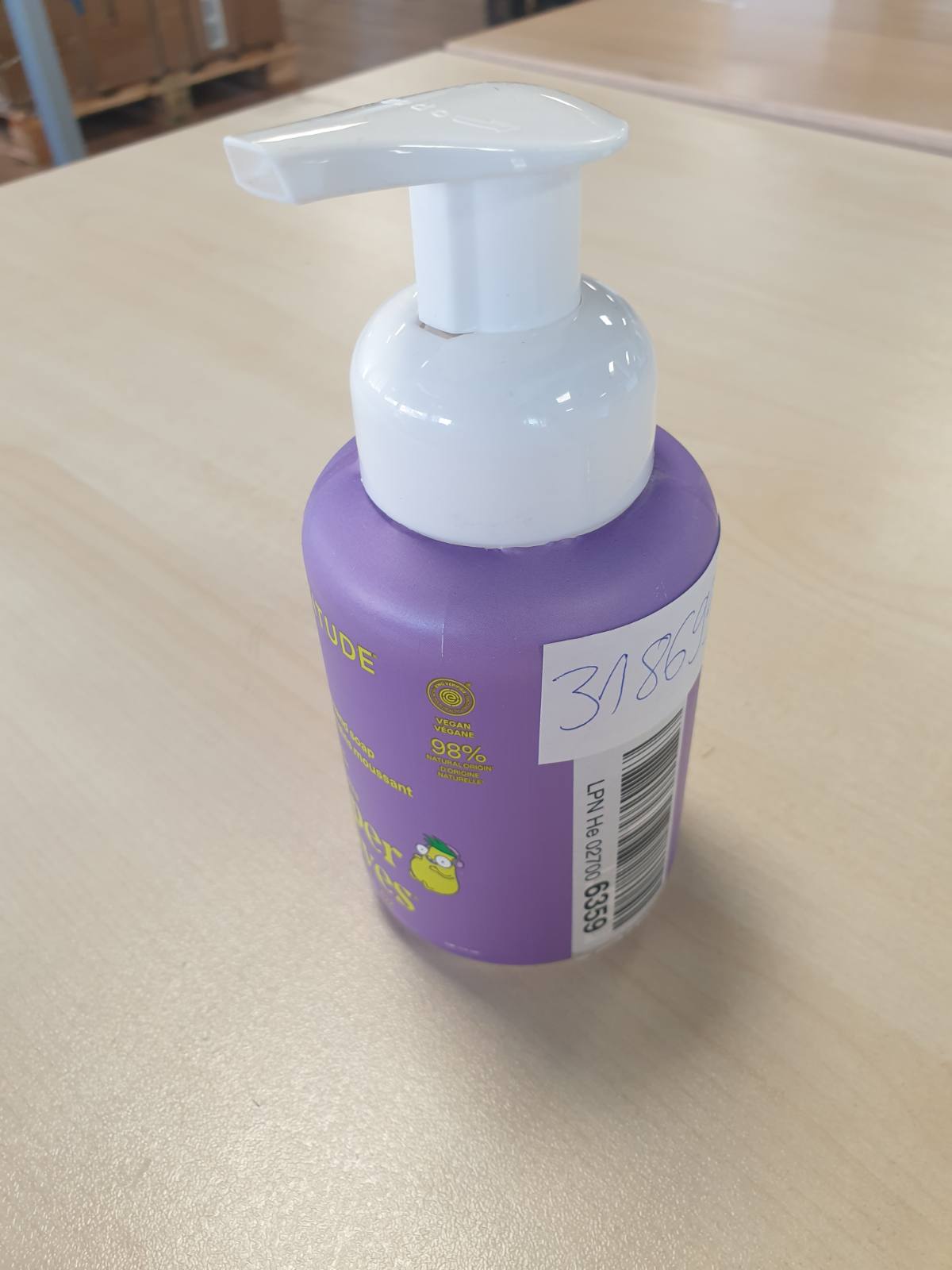318695 - ATTITUDE | Sapun duarsh me shkumë për fëmijë, 295 ml, I verifikuar nga EWG, Vegan, Aromë dardhe dhe vaniljeje