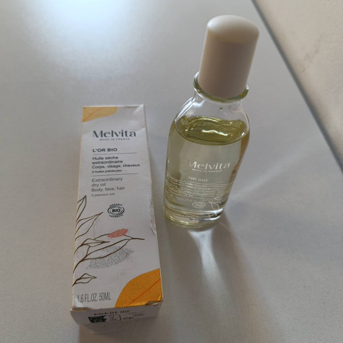 317027 - MELVITA Vaj Bio L'Or - 50 ml - 5 Vajra të Çmuar - Hidraton dhe Sublimon - Shishe me Pompë