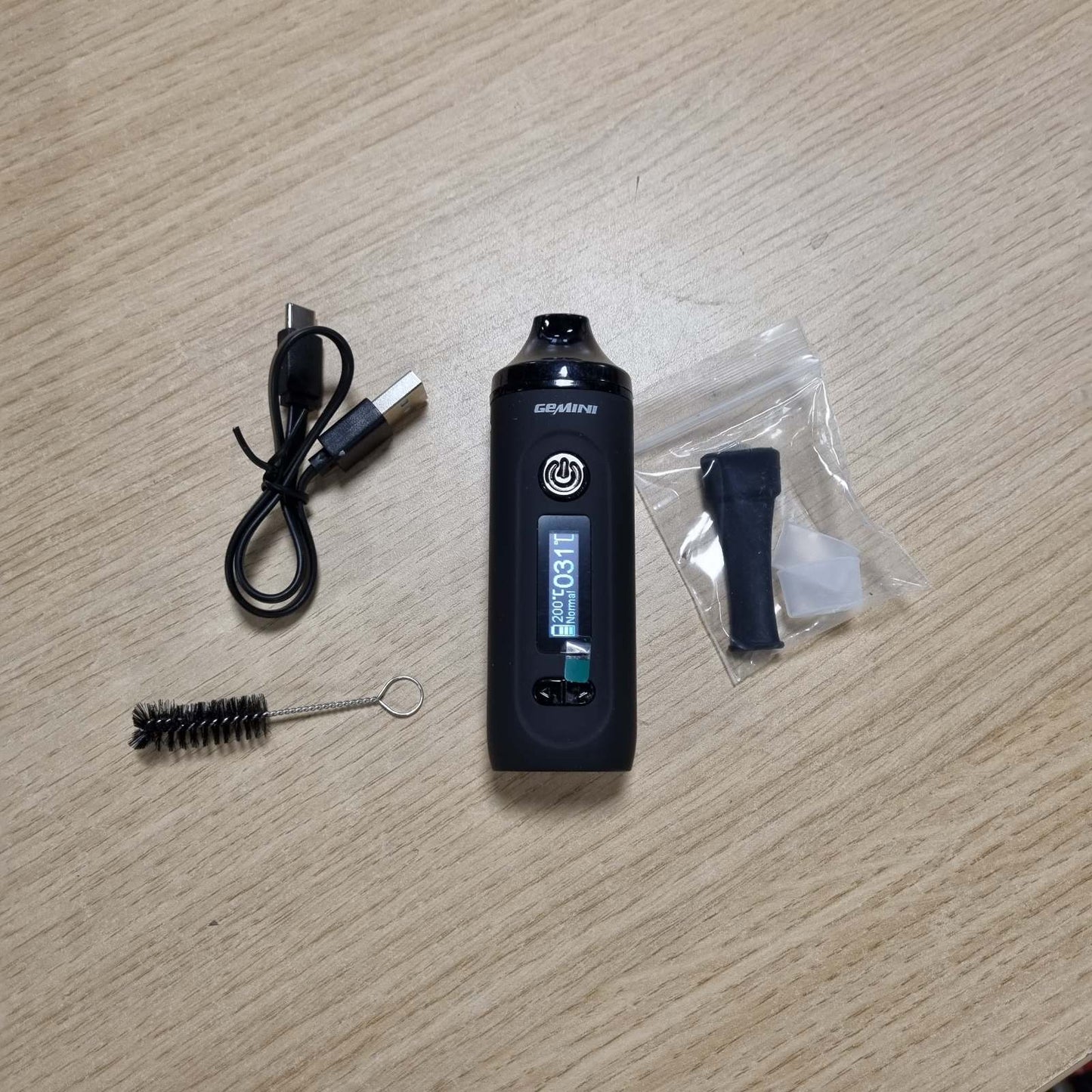 316083 - KINZON Avullues Gemini për bimë të thata, ekran OLED, nxehet në 30 sekonda, i zi
