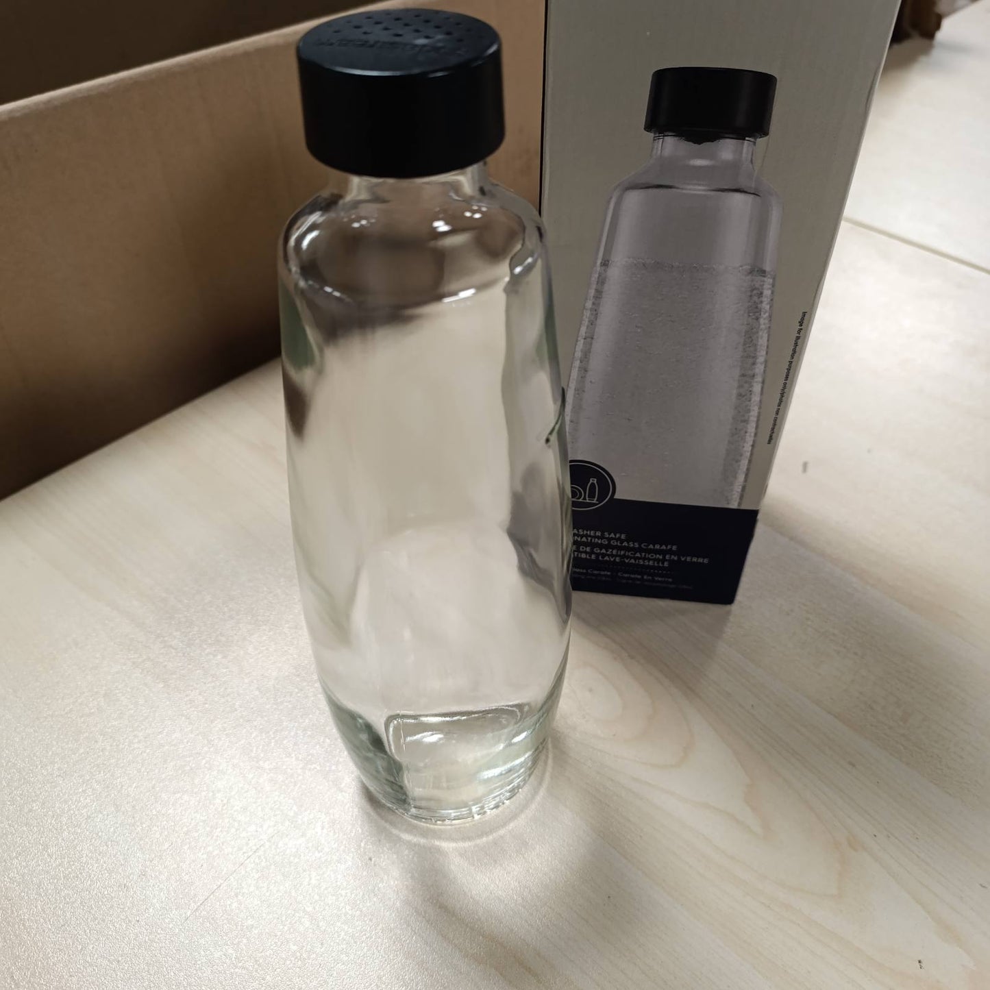 219752 - SodaStream Karafë qelqi për pajisje DUO për ujë të gazuar dhe sodë - I sigurt për lavastovilje - Transparent
