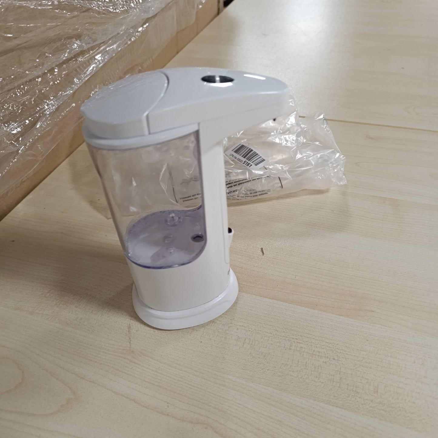 197407 - BEPER Dispensues Automatik Sapuni dhe Dezinfektanti, Plastik i Bardhë, Madhësia e Vogël, Modeli P201UTP004