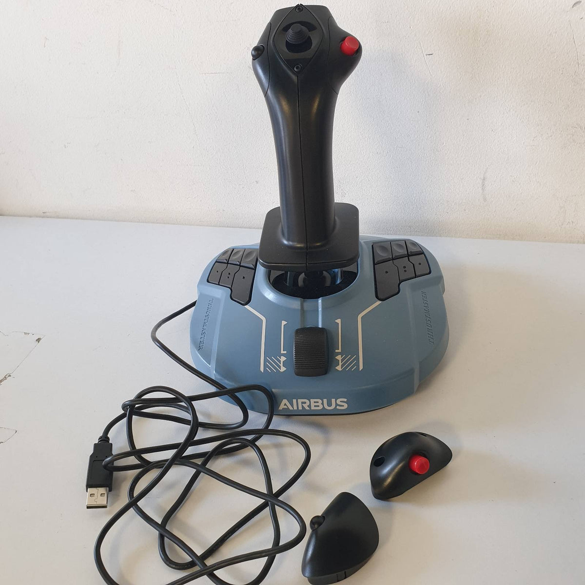 299188 - THRUSTMASTER TCA Sidestick Airbus Edition: Joystick simulator fluturimi i licencuar zyrtarisht për Windows – Sensorë precizë HEART – Koka butonash të ndërrueshme dhe gaz i integruar